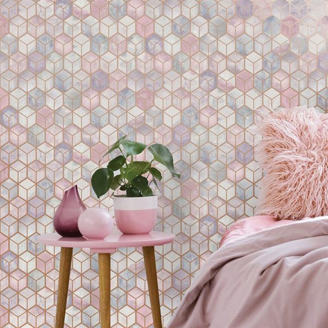 کاغذ دیواری با رنگ بنفش در دکوراسیون داخلی